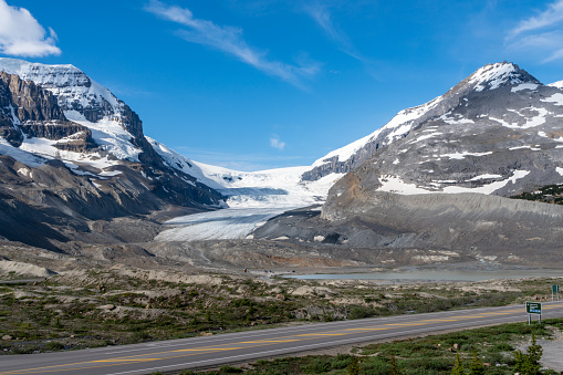 Scenery from the Columbia Icefields and Athabasca Glacier in Jasper National Park Alberta Canada