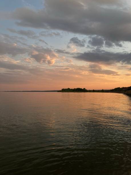 istock Sunset on the lake 1412491825