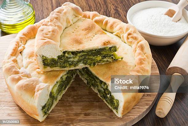 Vegetable Calzone Stock Photo - Download Image Now - Pizza, Savory Pie, Stuffed