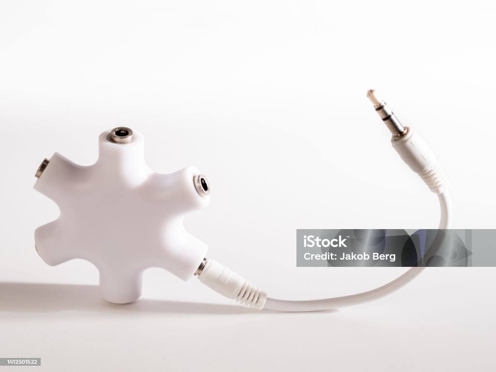 Audioanschluss Für Multisplitter Multisplitter Auf Weißem Hintergrund