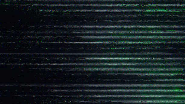 istock Glitch noise static television VFX pack. Visual video effects stripes background, CRT tv screen no signal glitch effect 1412501584