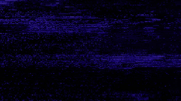 istock Glitch noise static television VFX pack. Visual video effects stripes background, CRT tv screen no signal glitch effect 1412501585