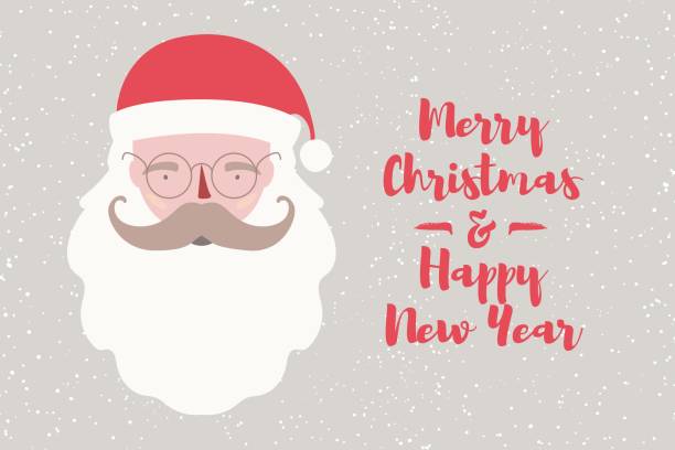 istock Christmas greeting card with Santa Claus 1412501994