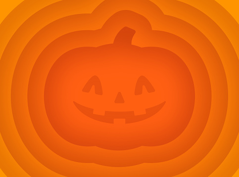 Halloween Pumpkin Layer Frame Abstract Background