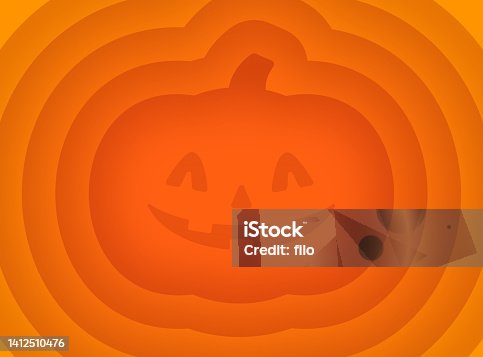 istock Halloween Pumpkin Layer Frame Abstract Background 1412510476