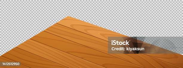 Dining Wooden Table Top Corner Perspective Vector Stock Illustration ...