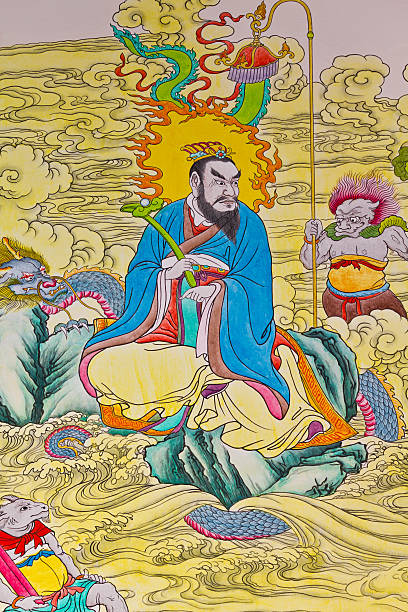 istock Tradition chinese painting on temple wall 141251509