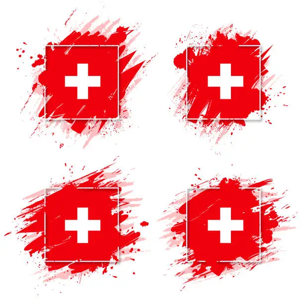 Vector illustration of Swiss Flag backgrounds