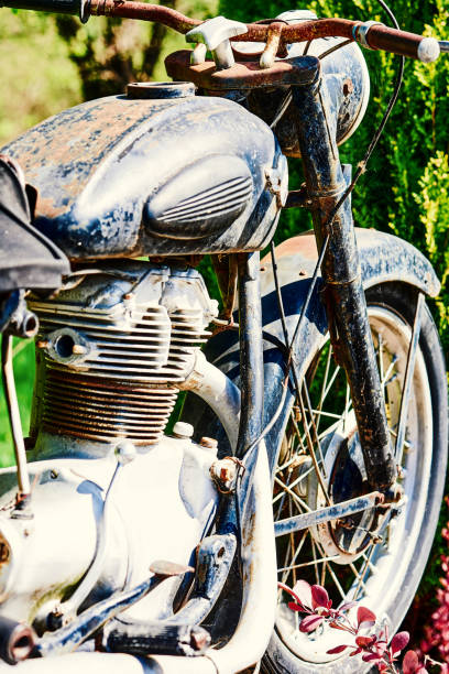 istock Close-Up Of Old Rusty Motorcycle. 1412521626