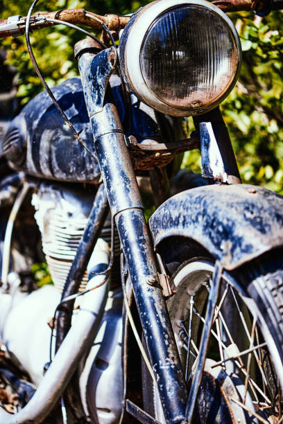 istock Close-Up Of Old Rusty Motorcycle. 1412522486