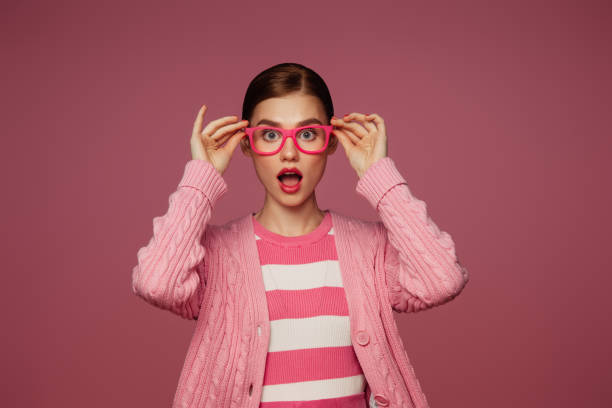 istock Beautiful emotional woman with bright make-up 1412524116