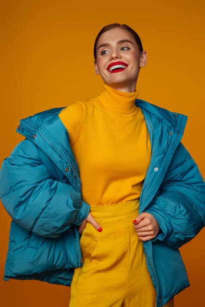 istock Beautiful emotional woman with bright make-up 1412524745