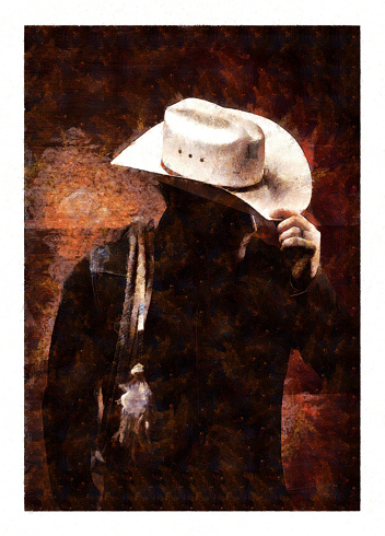 Cowboy portrait - digital manipulation