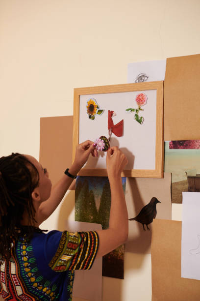 istock Woman Making Inspiring Collage 1412528866