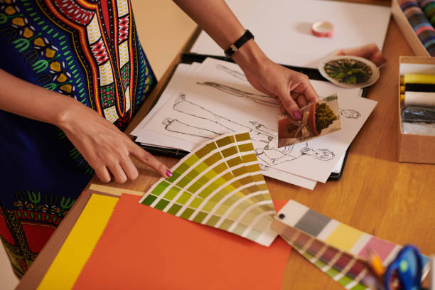 istock Fashion Designer Working on Color Palette 1412528867