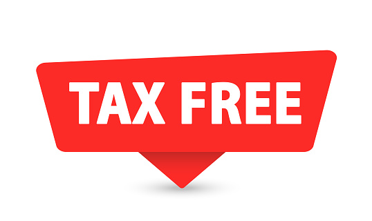 Tax Free - Banner, Speech Bubble, Label, Sticker Ribbon Template Vector Illustration