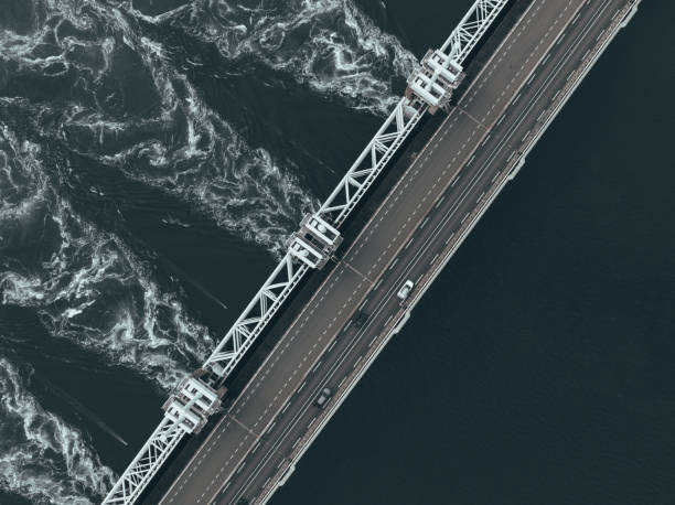 istock Sea Water Rushing Through a Storm Surge Barrier 1412532821