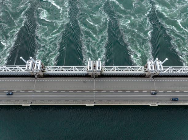 istock Sea Water Rushing Through a Storm Surge Barrier 1412533307