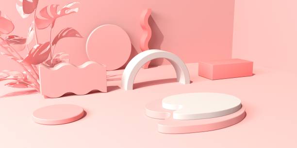 istock Abstract 3D render of geometric shapes 1412534558