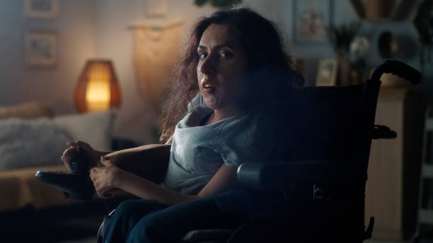 istock Upset woman with a physical disability 1412534827