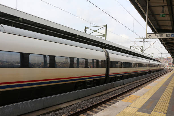 high speed train at the train station