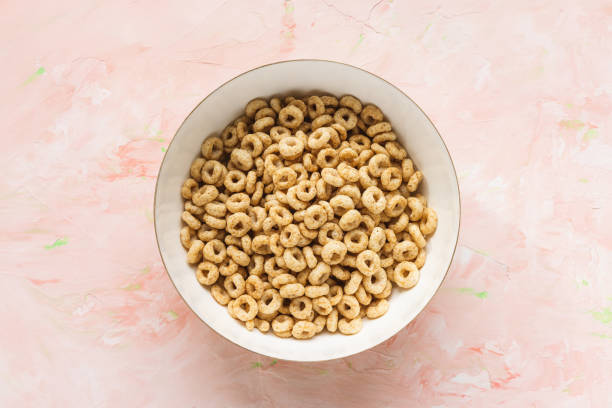 istock Delicious honey cheerios cereal in a bowl, copy space 1412540205
