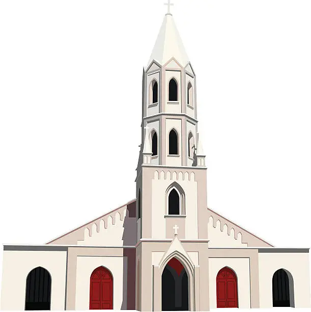 Vector illustration of South American Catholic Church Vector