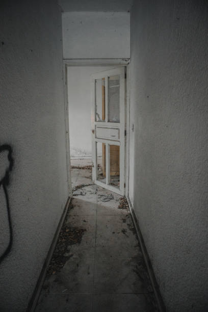 istock Hallway in Abandoned House 1412551659