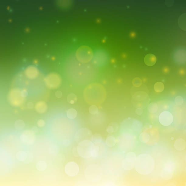 istock Green bokeh background. Bright green background of spring, Bokeh effect. 1412552662
