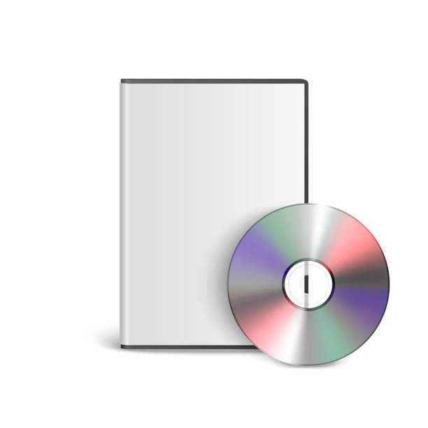 вектор 3d реалистичный cd, dvd с обложка box установить крупным планом изолированы на белом фоне. шаблон дизайна. cd упаковка копия пространства. � - repetition cd dvd data stock illustrations
