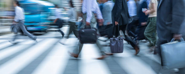 istock Tokyo Crosswalk Scene With Blur Motion 1412553639