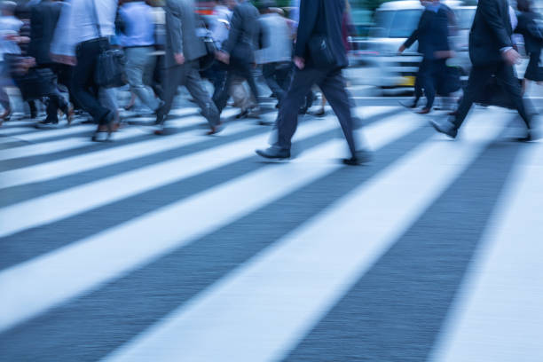 istock Tokyo Crosswalk Scene With Blur Motion 1412553640