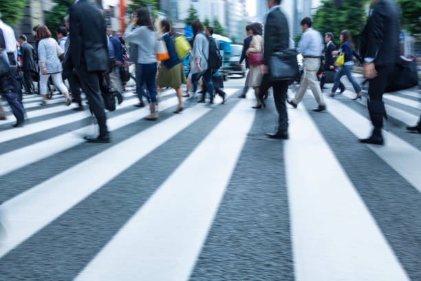 istock Tokyo Crosswalk Scene With Blur Motion 1412553647
