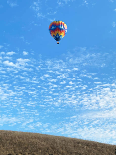 balony na ogrzane powietrze w napa valley, ca - hot air balloon california napa napa valley zdjęcia i obrazy z banku zdjęć