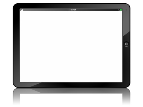 Tablet PC isolated with blank screen
