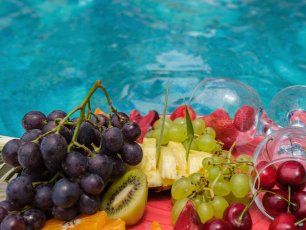 istock fresh fruits by the pool 1412561021