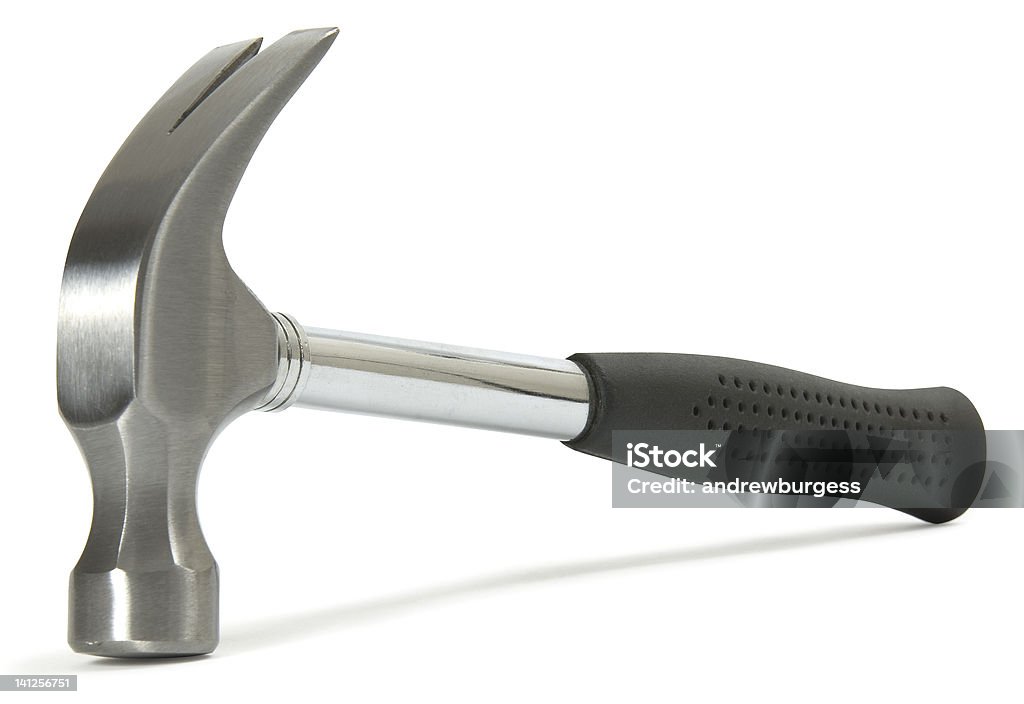 Hammer on white background with clipping path included. Architecture Stock Photo