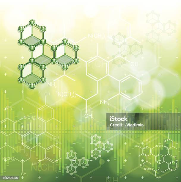 Zielony Ekologia Tło - Stockowe grafiki wektorowe i więcej obrazów Abstrakcja - Abstrakcja, Atom, Bez ludzi