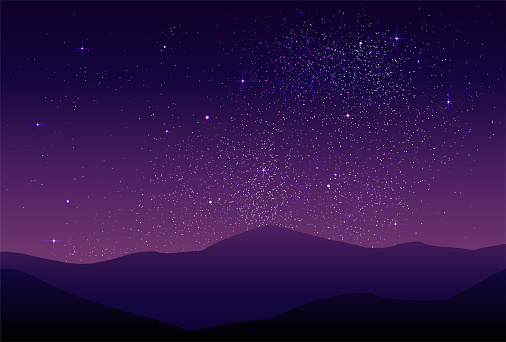 istock Beautiful starry sky background illustration 1412583447