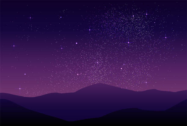 Beautiful starry sky background illustration Beautiful starry sky background illustration romantic sky stock illustrations