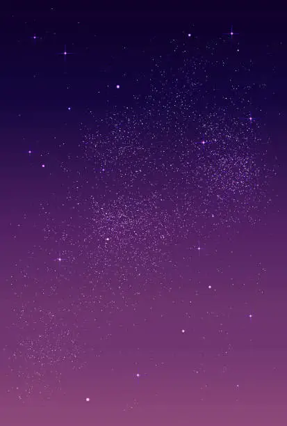 Vector illustration of Beautiful starry sky background illustration