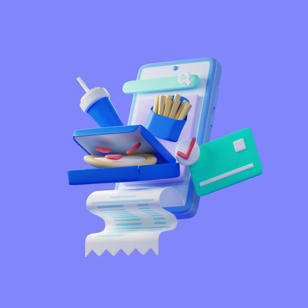 istock 3d ilustration of smartphone shopping. 1412593319