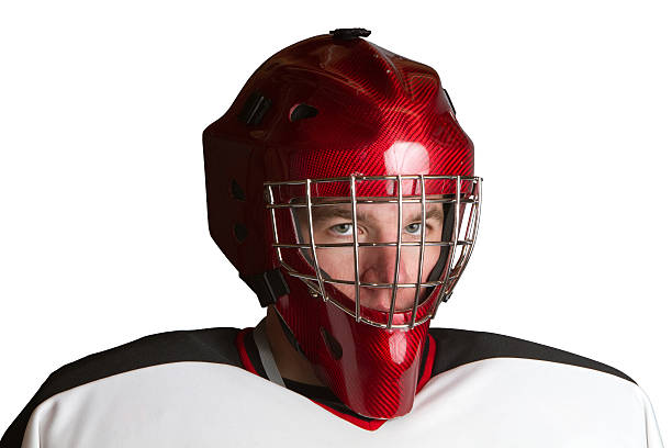 istock Hockey goalie slightly turned head 141259570