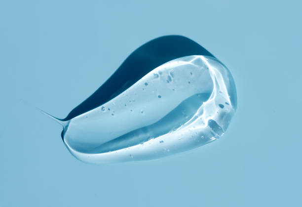 istock cosmetic smears cream gel texture on a blue background 1412600111