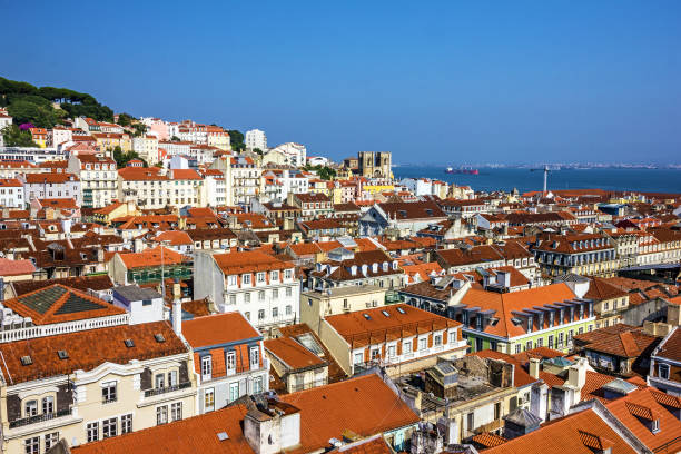istock Lisbon town, Portugal. Tagus River panorama 1412604405