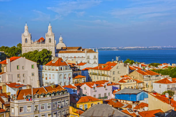 istock Panoramic view on Saint Vicente de Fora Monastery, Lisbon, Portugal 1412604411