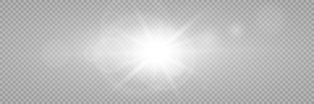 ベクトル透明太陽光特殊レンズフレアライト効果。ストックロイヤリティフリーのベクターイラスト。ティッカー - backgrounds sunbeam horizontal spring点のイラスト素材／クリップアート素材／マンガ素材／アイコン素材