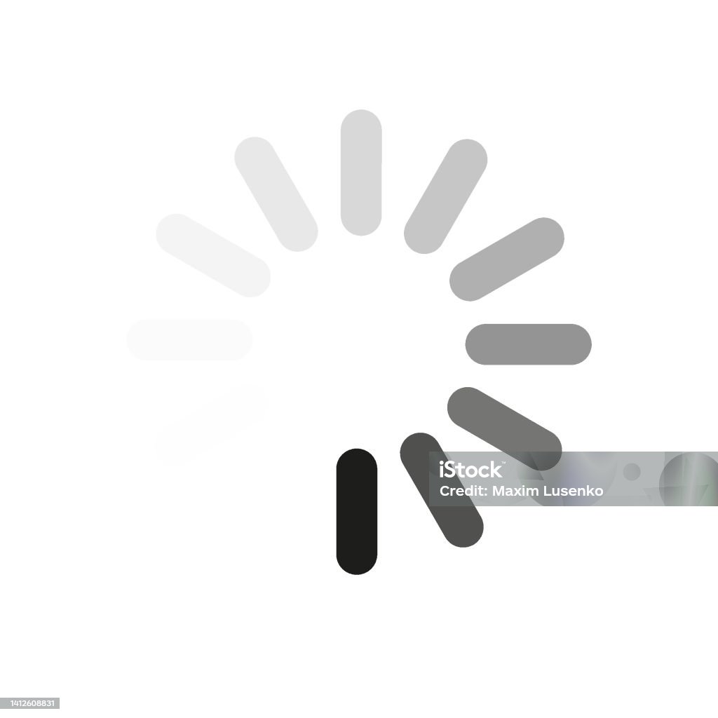 Loading Sign Vector Loading Progress Computer Graphic Symbol Isolated ...