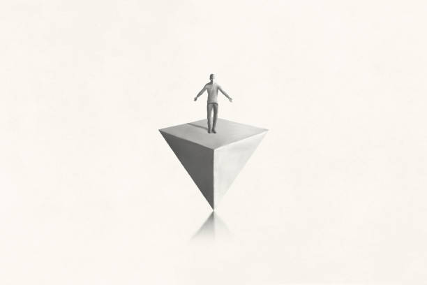 istock Illustration of perfect balance, surreal abstract concept 1412609357