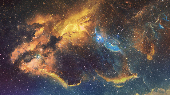 Una representación por computadora del fondo del cielo estrellado photo